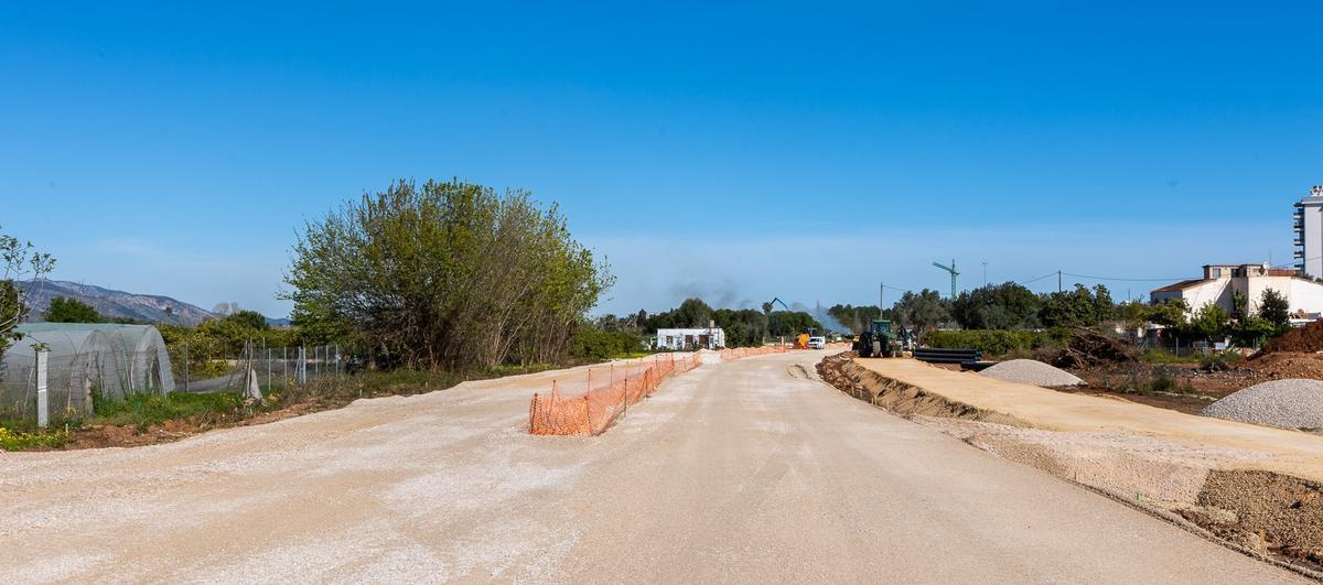 Vista del bulevar en obras.