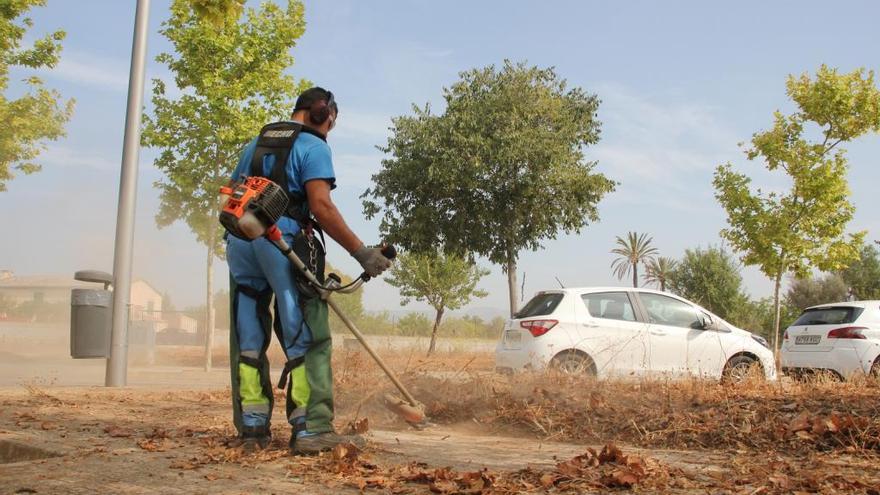 Eliminan los hierbajos de Son Serra y la Vileta y prosiguen el plan de choque en más barrios