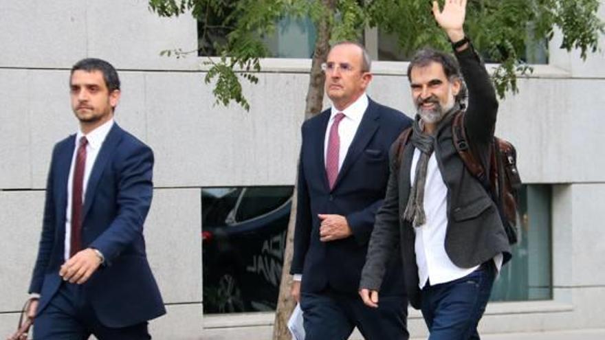 Jordi Cuixart arribant a l&#039;Audiència Nacional el 16 d&#039;octubre del 2017 per declarar per sedició.