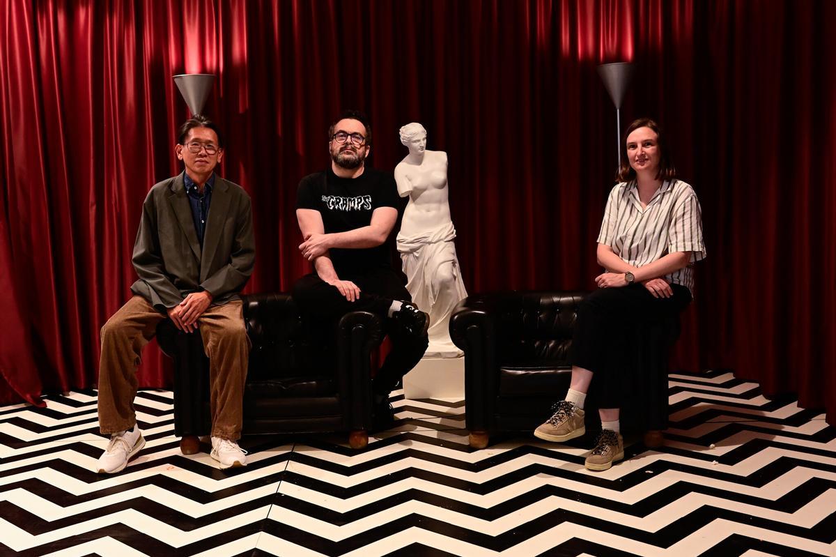 Dennis Lim, Nacho Vigalondo y Violeta Kovacsis, en 'Lynch, camina conmigo'