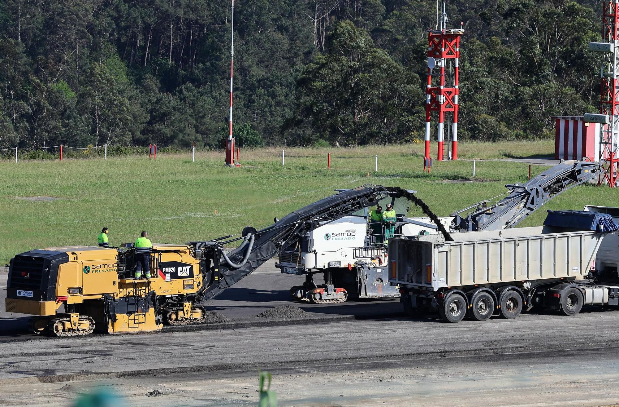 Comienzan las obras en la pista del aeropuerto de Vigo