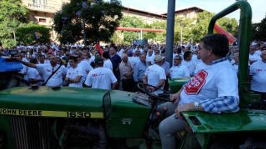 Demonstrierende Landwirte in Palma de Mallorca