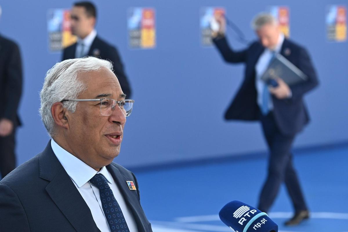 MADRID, 29/06/2022.- El primer ministro de Portugal, Antonio Costa, a su llegada a la primera jornada de la cumbre de la OTAN que se celebra este miércoles en el recinto de Ifema, en Madrid. EFE/Fernando Villar
