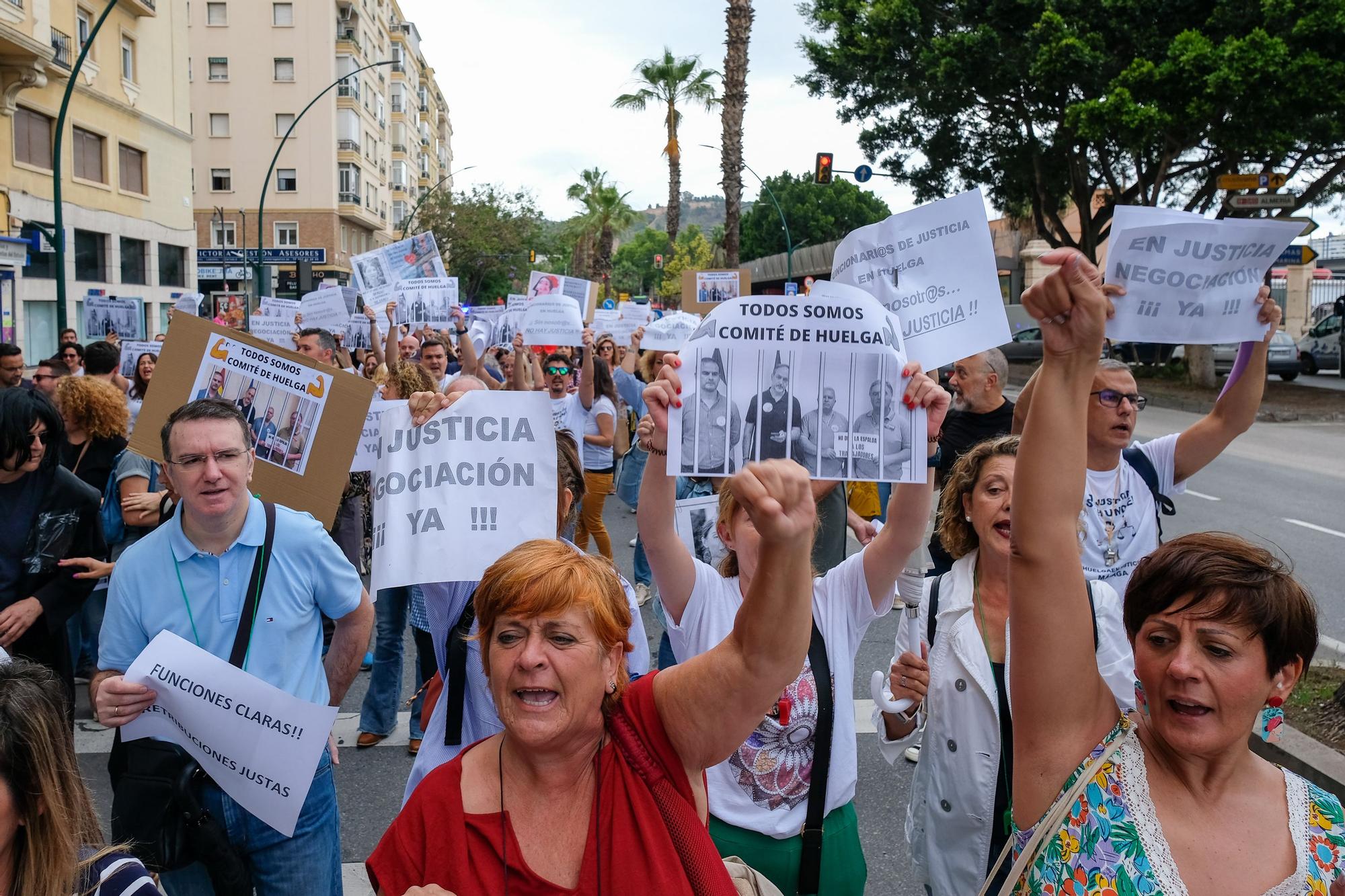 Manifestación del personal de justicia en Málaga, 9 de junio 2023