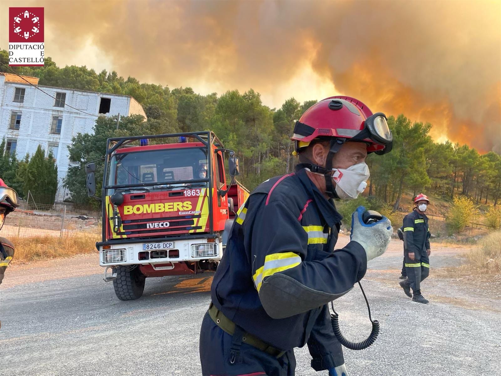 El incendio de Bejís, en imágenes