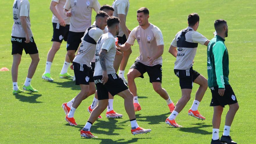 Imagen del entrenamiento del Celta de ayer.