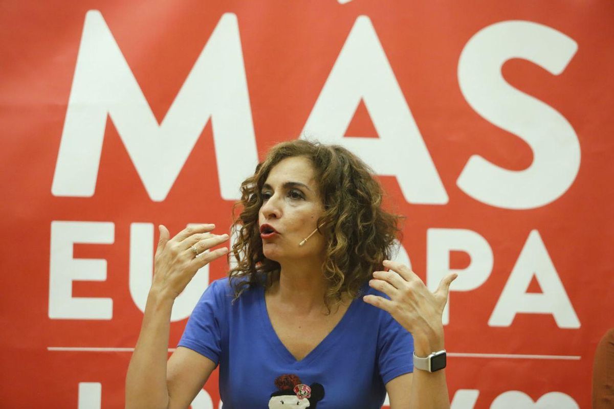María Jesús Montero, en un momento de su intervención.