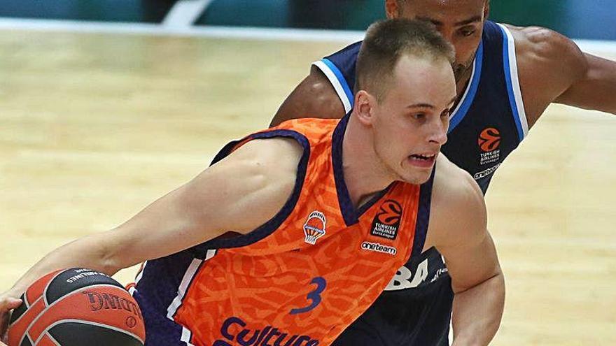 Klemen Prepelic, durante el encuentro ante el Alba Berlín.