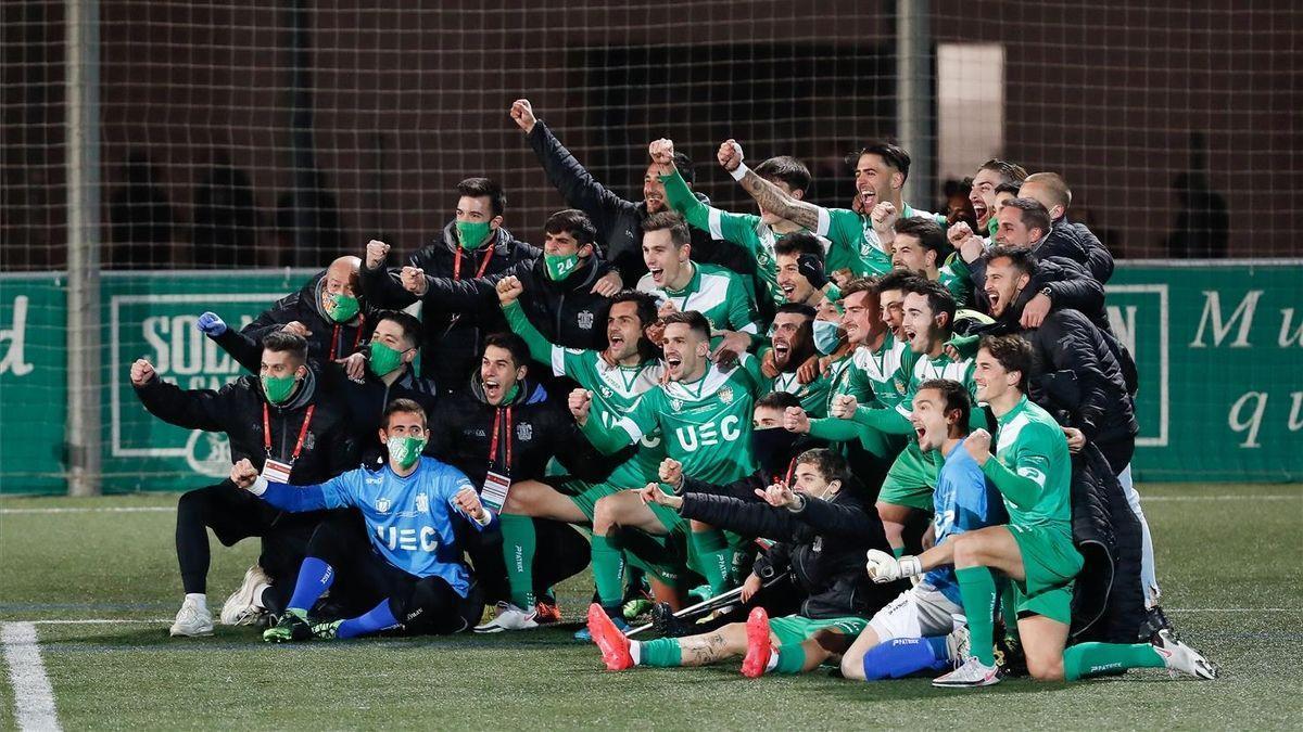 La euforia de Cornellà: a por el Barça tras echar al Atlético de la Copa