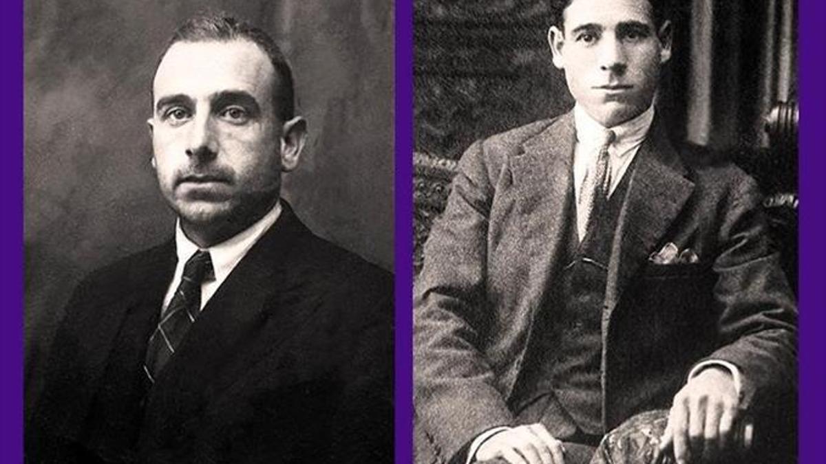 Montaje fotográfico con imágenes de archivo de los dos hermanos, Manuel y Ramiro Lapeña Altabás.