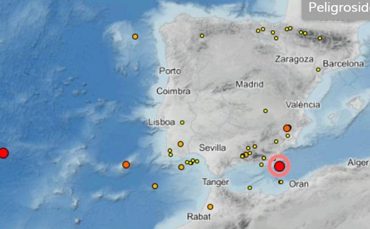 Imagen de la localización del terremoto