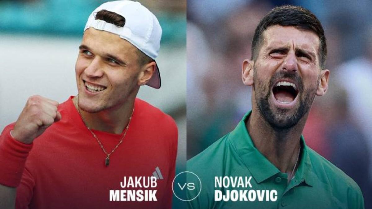 Jakub Mensik vs Novak Djokovic, final en Miami