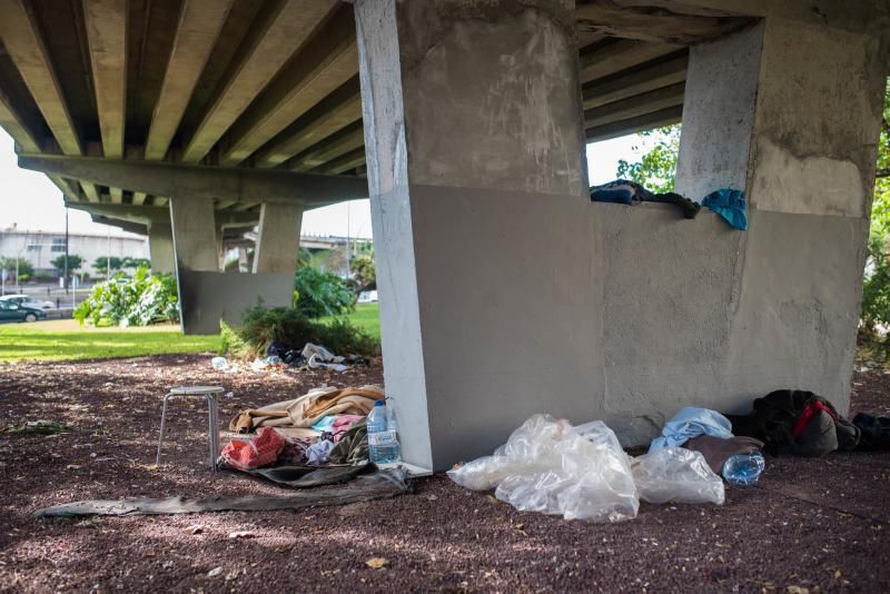 Lugar en el que ha sido hallado un cadáver, al parecer de un indigente, en Santa Cruz de Tenerife| 23/11/2019 | Fotógrafo: Carsten W. Lauritsen