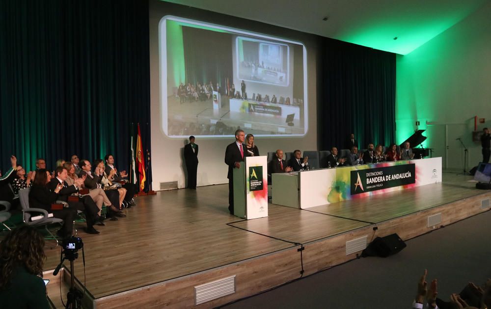 El Gobierno andaluz entrega los premios Bandera de Andalucía con motivo del 28-F Adelfa Calvo, Manuel Sarria, Francisco Cabello y la Escuela Superior de Arte Dramático, entre los galardonados