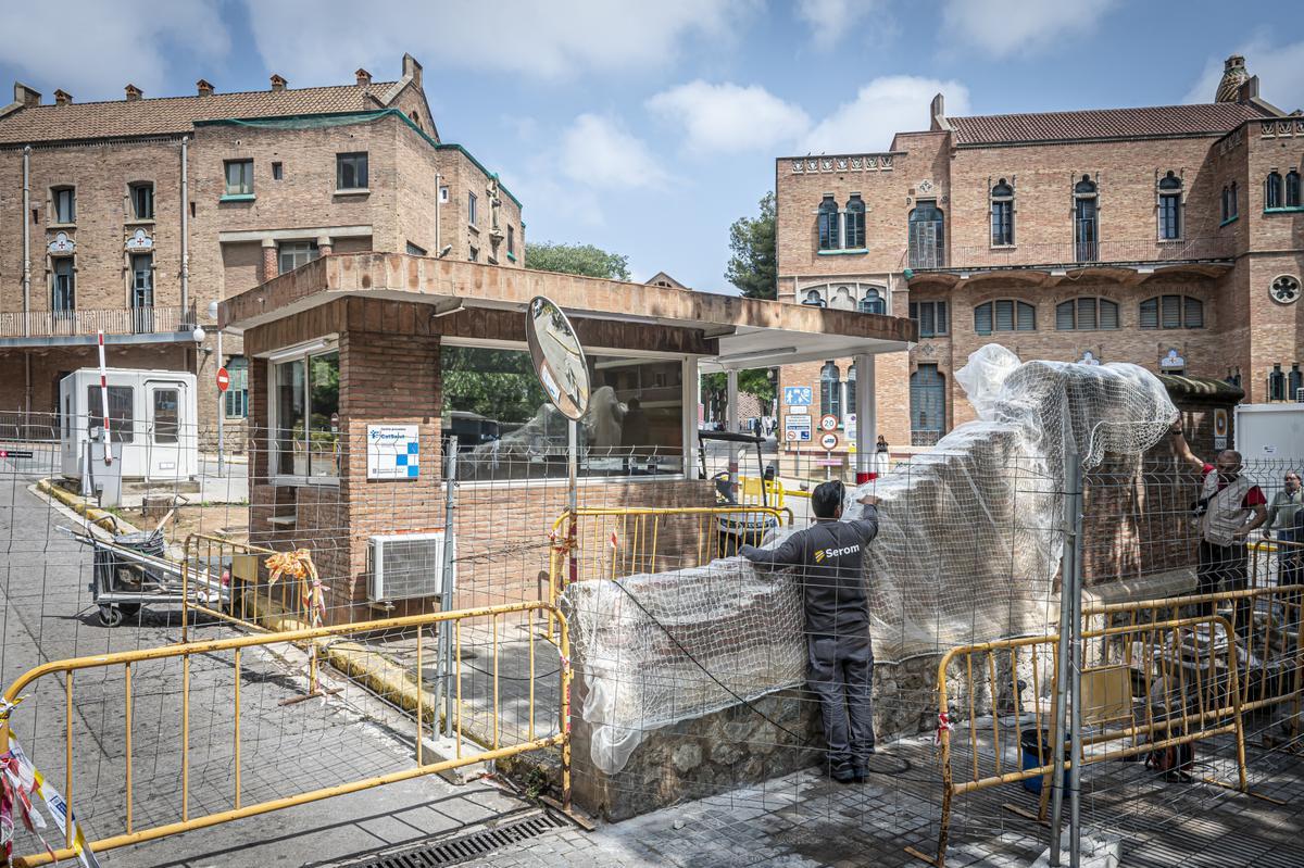 Un hombre muere al caerle un muro en el recinto de Sant Pau en Barcelona