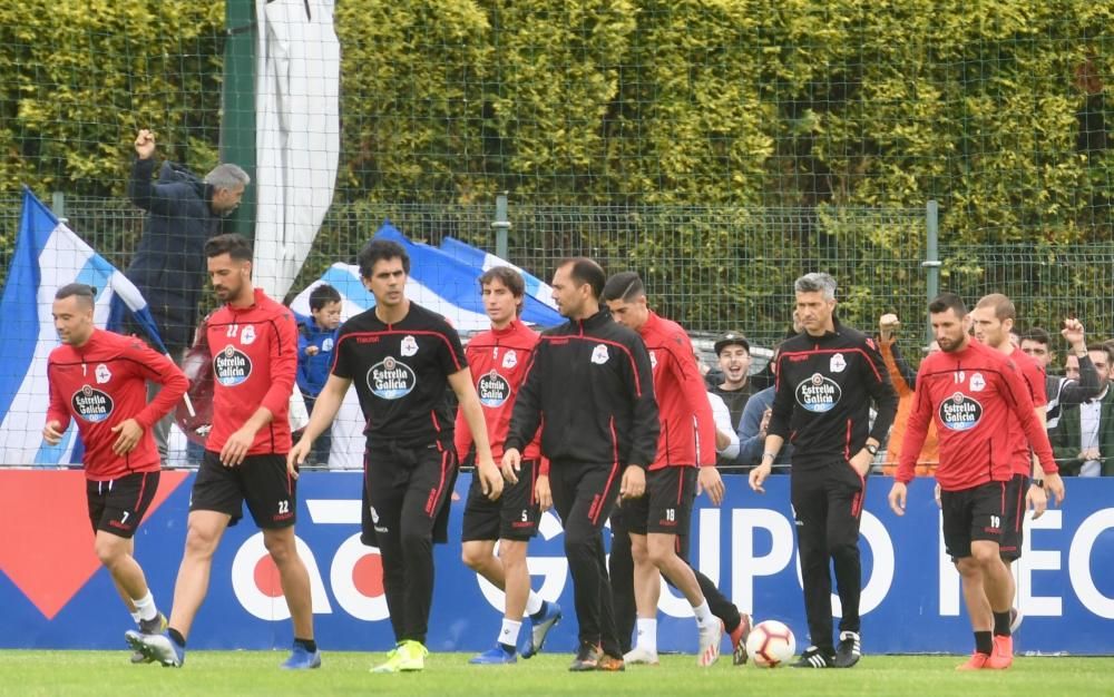 La afición, en la sesión antes de ir a Mallorca