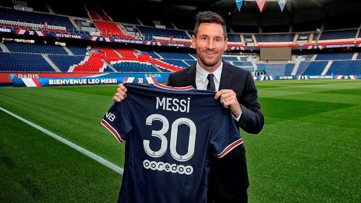 Presentación de Messi con el PSG.