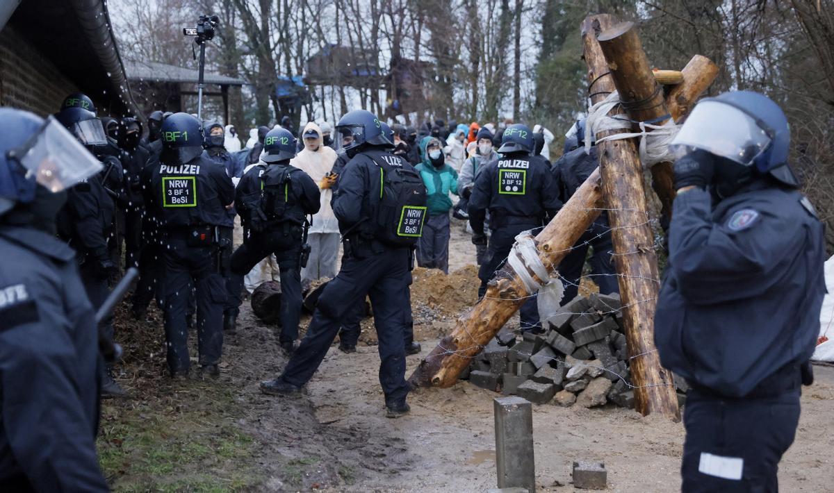 Protesta contra una mina de carbón en Alemania