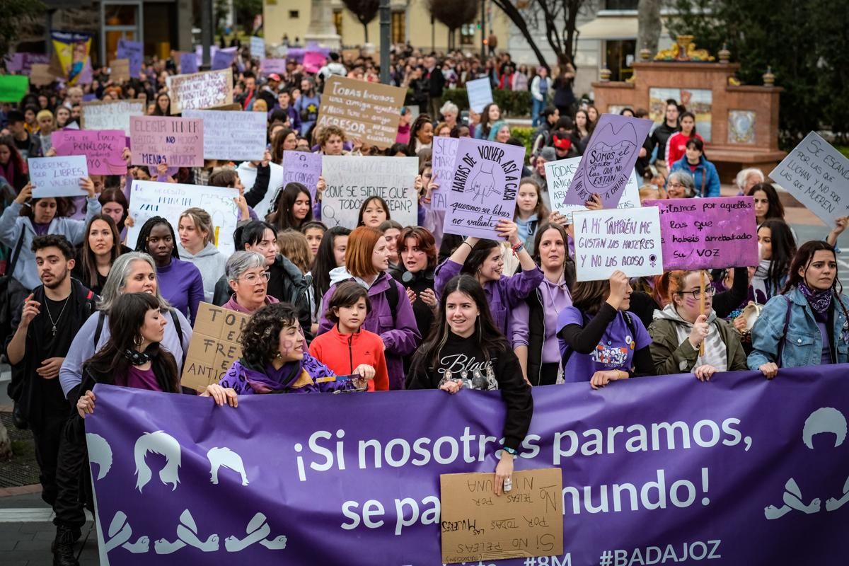 Así se ha desarrollado el 8M en Extremadura