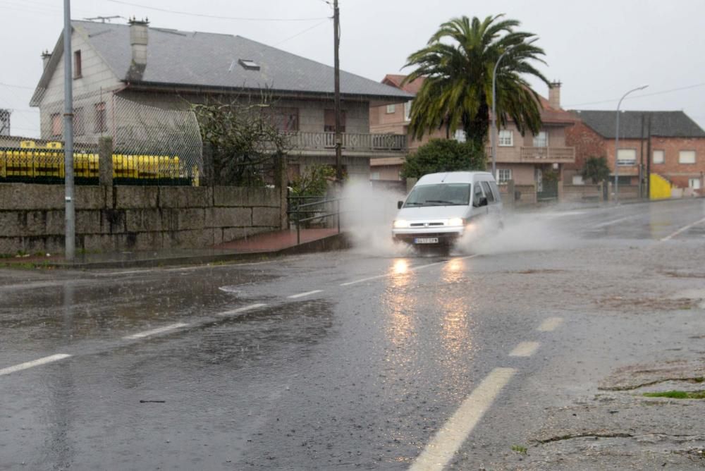 Efectos del temporal en Arousa