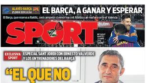 Portada de Sport del 23 de abril de 2019