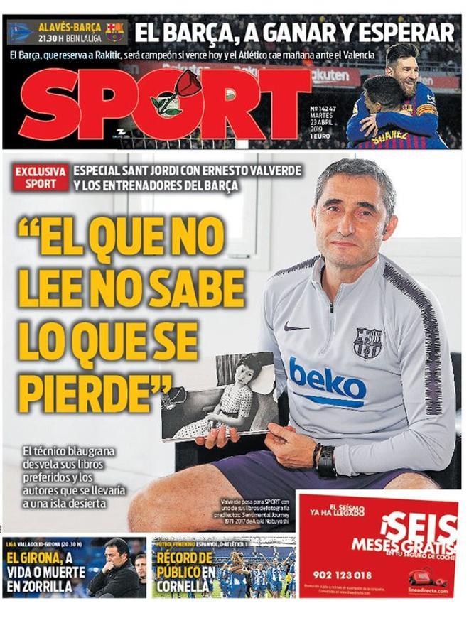 Portada de Sport del 23 de abril de 2019