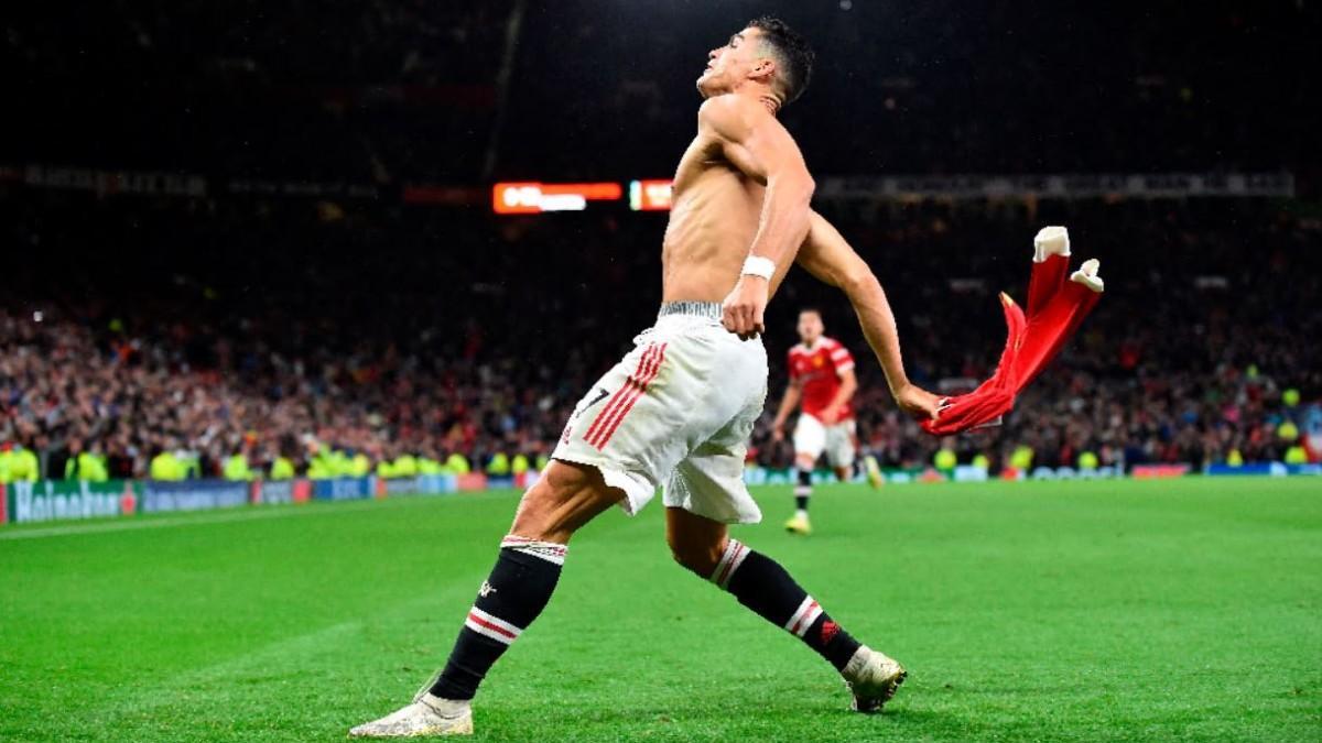 Cristiano celebrando su gol ante el Villarreal