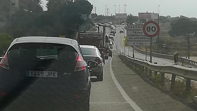 Las retenciones registradas esta mañana en la N-332