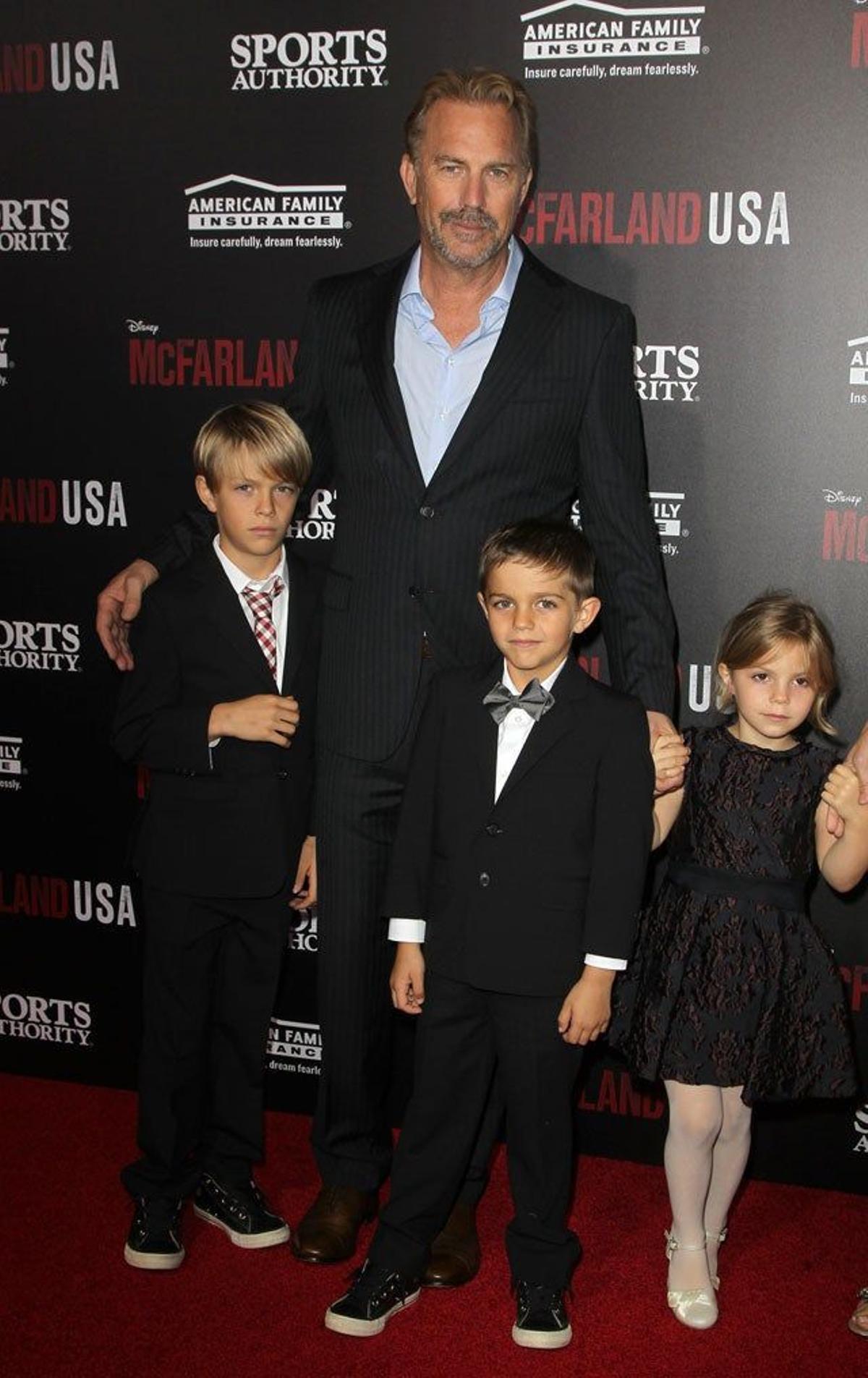 Premiere McFarland en Nueva York: Kevin-Costner e hijos