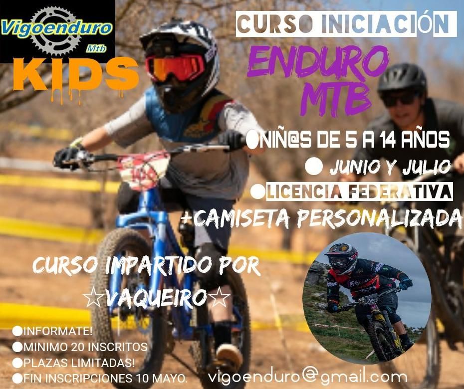 Cartel anunciador del curso de iniciación al enduro que organiza el club.