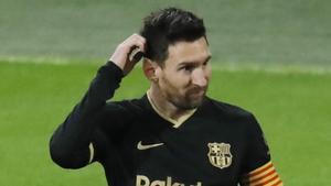 Soccer Football - La Liga Santander - Cadiz v FC Barcelona - Estadio Ramon de Carranza  Cadiz  Spain - December 5  2020 FC Barcelona s Lionel Messi REUTERS Jon Nazca