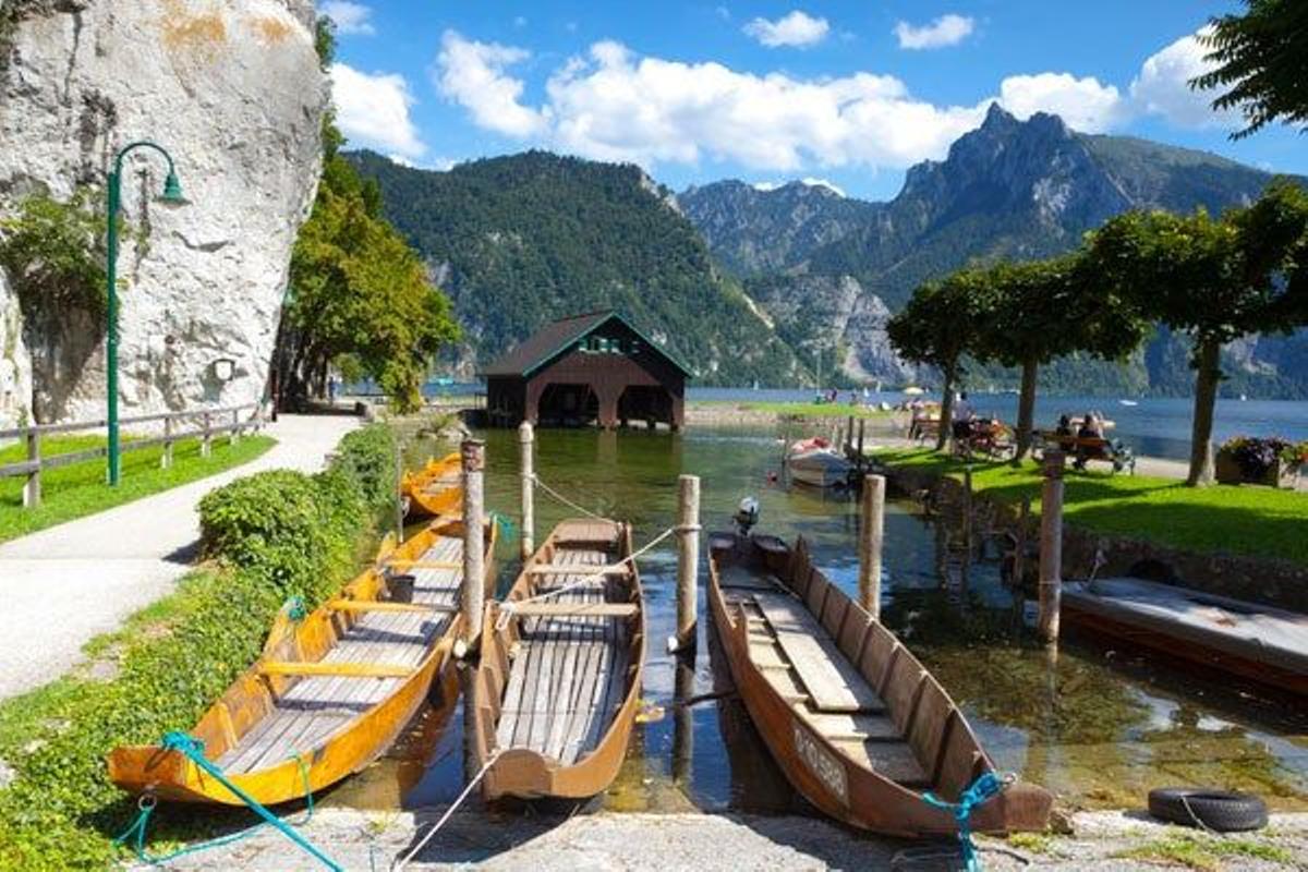Lago Traunsee, en la región de Salzburgo, Austria.