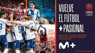 La Primera Federación de Cacereño y Mérida llega a Movistar+: diez partidos por jornada en televisión