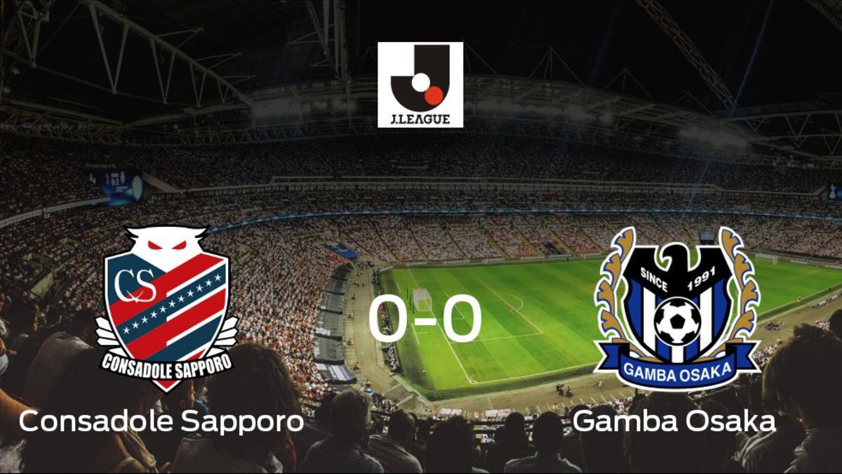 El Consadole Sapporo no pudo conseguir la victoria ante el Gamba Osaka (0-0)