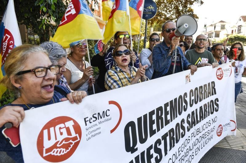 LAS PALMAS DE GRAN CANARIA  05-12-2018 LAS PALMAS DE GRAN CANARIA.  ManifestaciÓn de trabajadores de limpieza de RALONS delante de las Oficinas Municipales.  FOTOS: JUAN CASTRO  | 05/12/2018 | Fotógrafo: Juan Carlos Castro