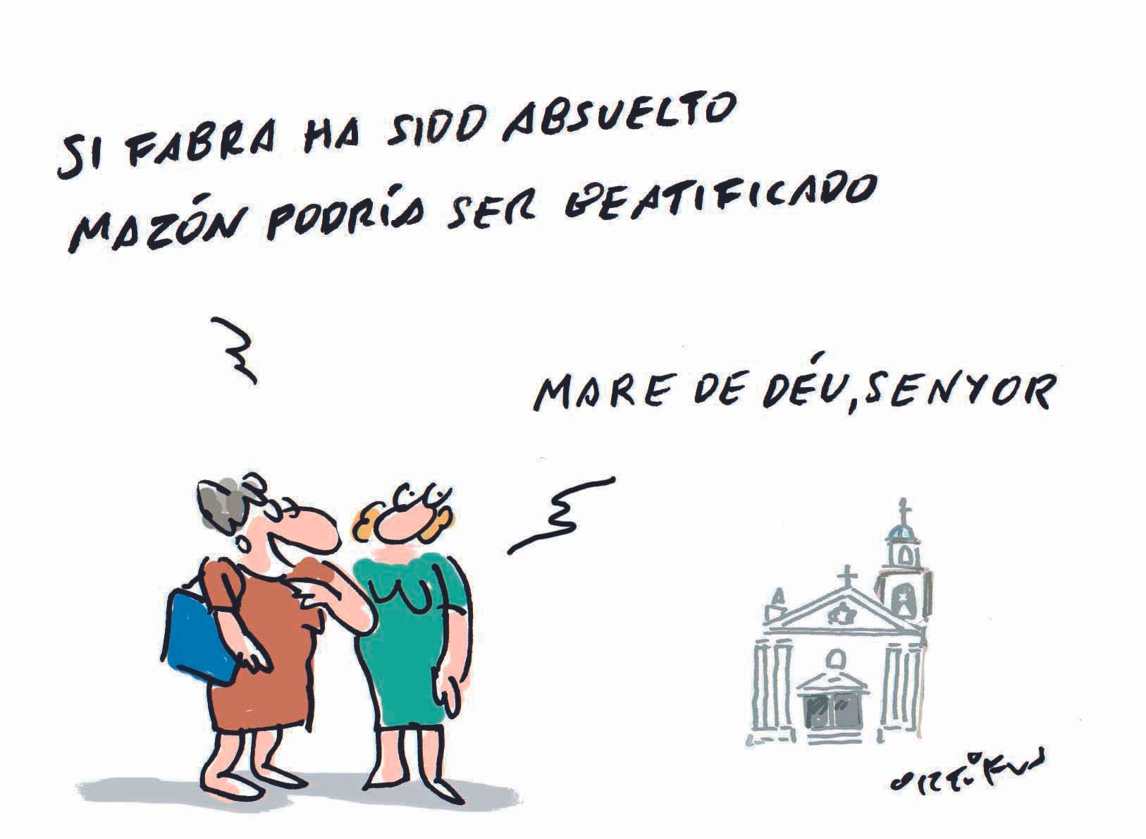 Si Fabra ha sido absuelto Mazón podría ser beatificado