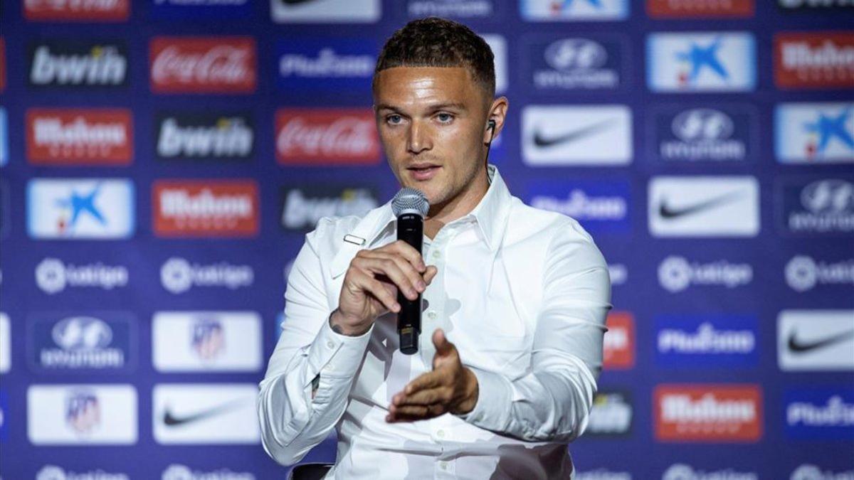 Trippier, durante la rueda de prensa de presentación