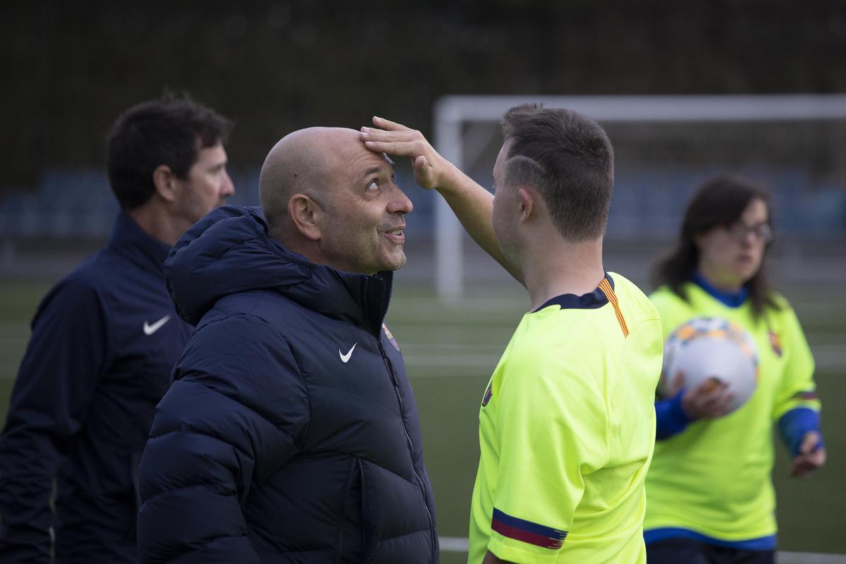 Entreno del Fundació Barça Genuine.