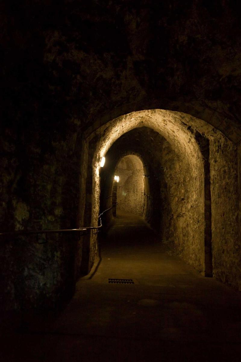 Túneles subterráneos en el Castillo de Dover, Inglaterra