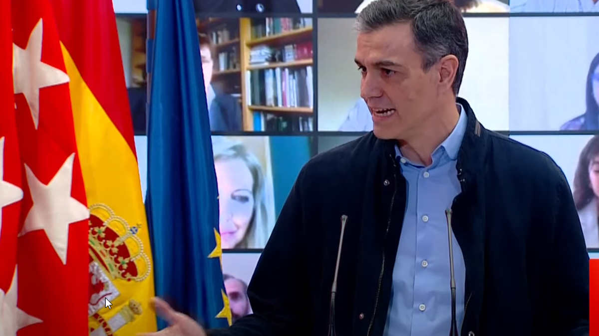 Pedro Sánchez, en la presentación de la candidatura de Ángel Gabilondo a la presidencia de la Comunidad de Madrid.