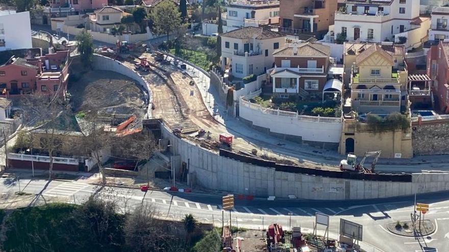 Las obras en la curva de subida a Gibralfaro terminarán en mayo