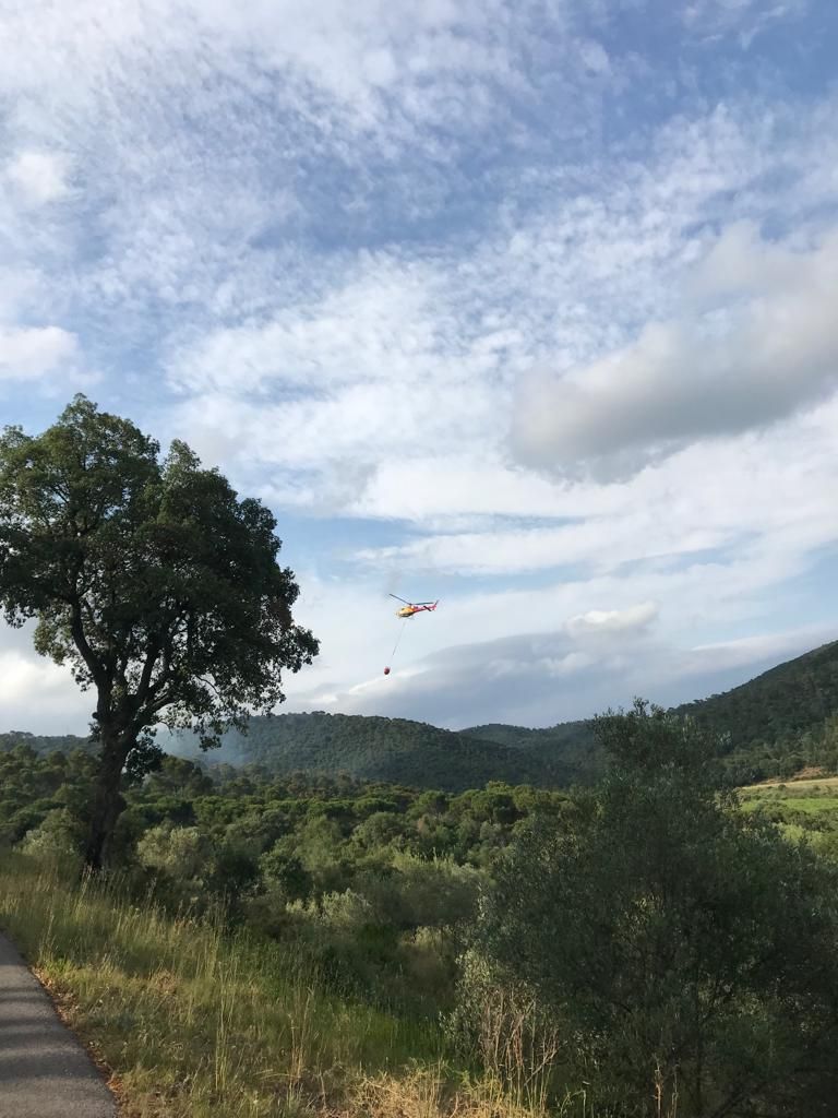 Un incendi crema una casa al cor de les Gavarres