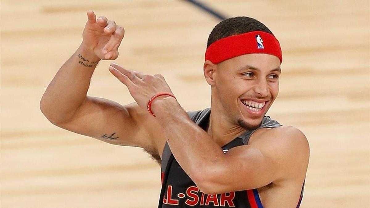 Stephen Curry durante el partido de las estrellas