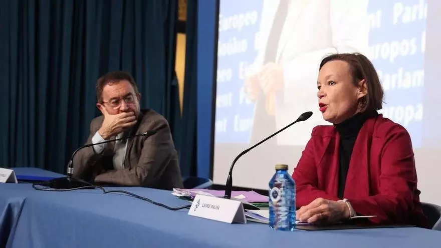 La eurodiputada socialista y exministra Leire Pajín este jueves en Casa Mediterráneo