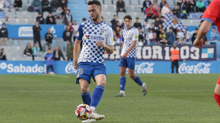 Fran Callejón durante un partido con el Sabadell.  | CE SABADELL