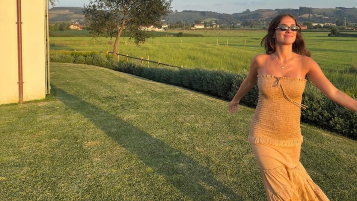 María Pombo con el vestido de la marca