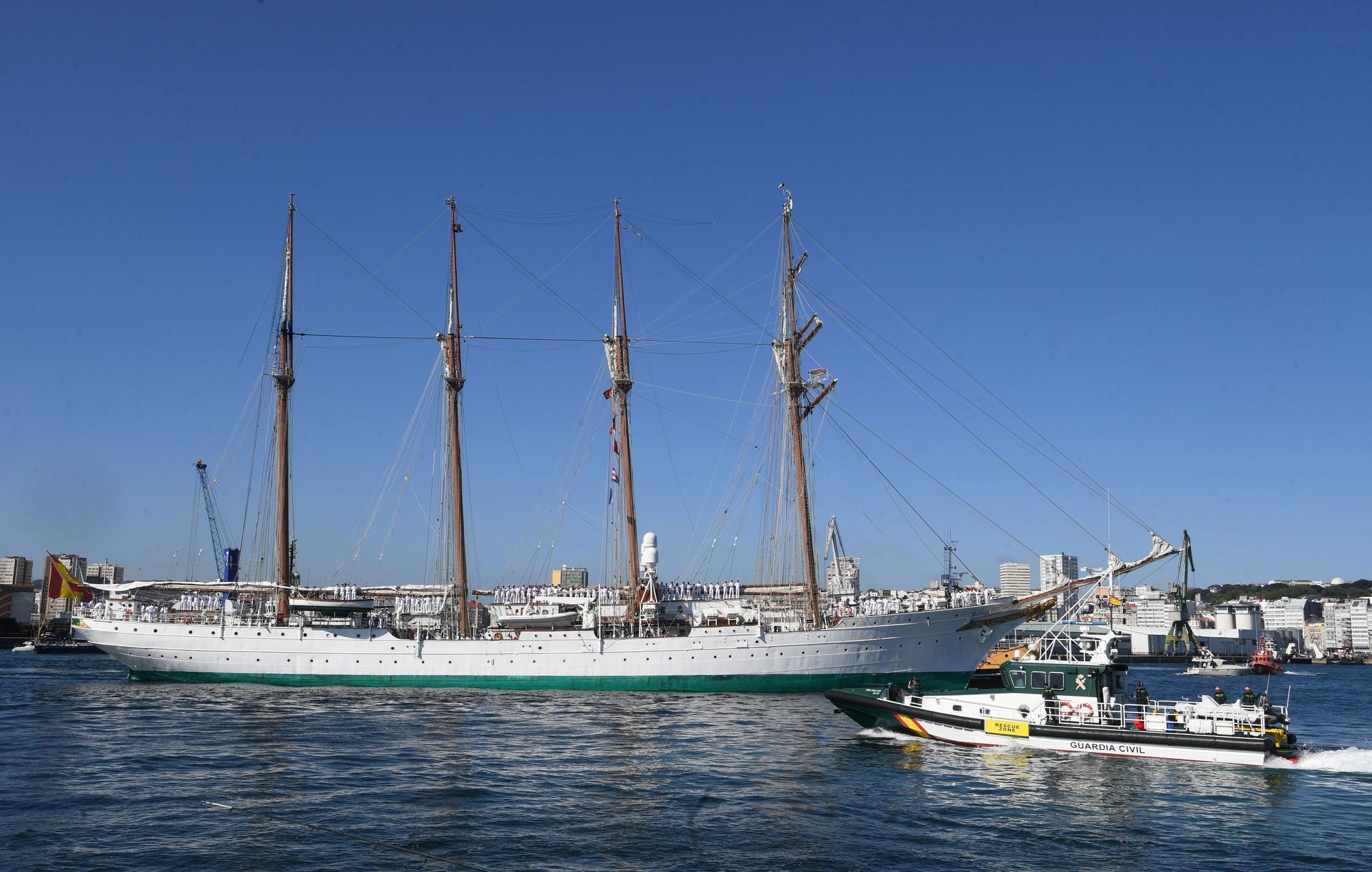 El 'Juan Sebastián de Elcano' ya está en A Coruña