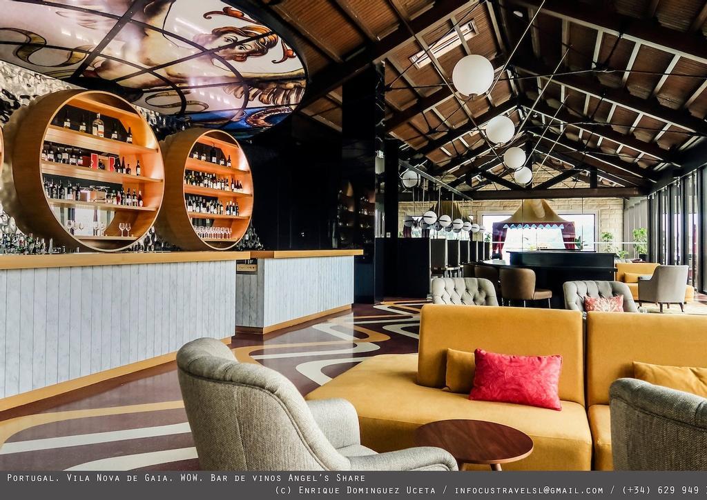 Bar de vinos Angel’s Share en centro WOW, en Vila Nova de Gaia.