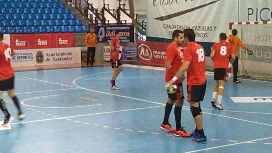 Los jugadores del Fertiberia, antes del partido