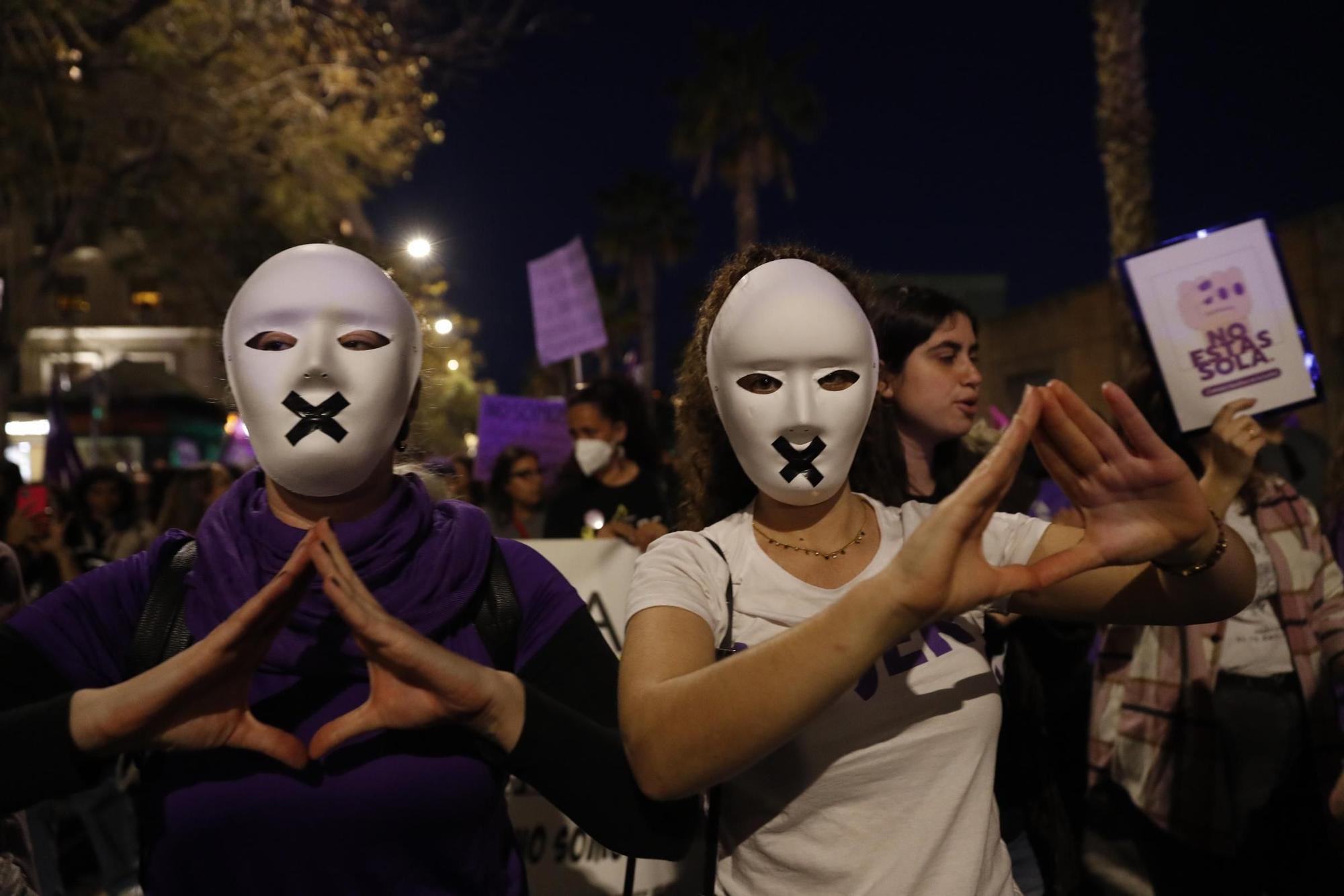 Marcha por el Día Internacional de la Mujer en Málaga